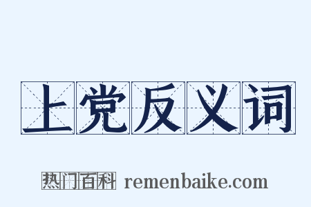 上党反义词是什么意思的图片